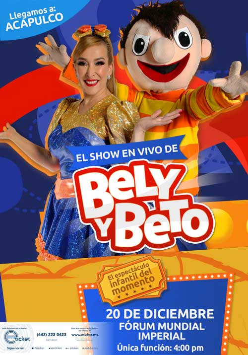 el show en vivo de bely y beto forum mundo imperial acapulco informacion del evento compra tus boletos mexico el show en vivo de bely y beto 20 12 20 16 00 hrs