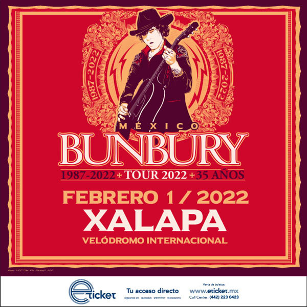 ENRIQUE BUNBURY TOUR 2022 35 AÑOS Velódromo Internacional Xalapa