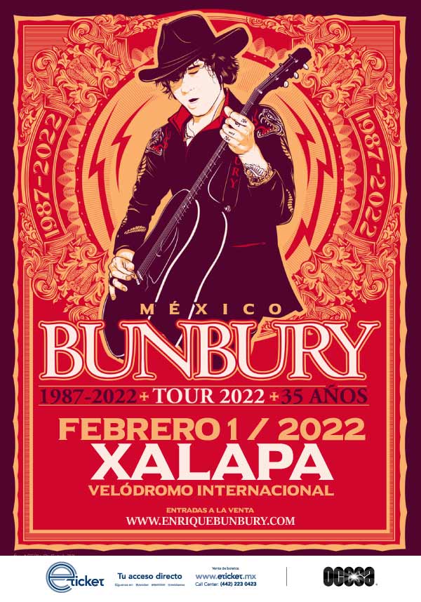 ENRIQUE BUNBURY TOUR 2022 - 35 AÑOS : Velódromo Internacional Xalapa ...